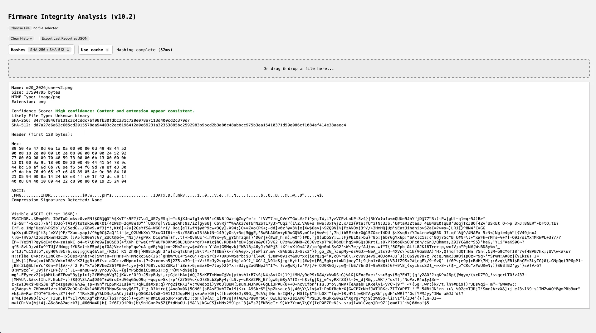 Firmware Integrity Analysis Tool 10.2